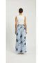 Floral Patterned Wide Leg Pants with Rope Belt - 3