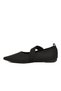 Black Knitted Breathable Pointed Toe Banded Women's Ballerinas 855214 Z