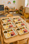 1294-1 6 Pieces 5-Compartment Bpa Free Luxury Plastic Picnic Food Serving Plate-Table D'Hôte Serving Plate Cream -21*31*3.5 cm - 2