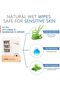 30Pcs Wet Wipes Individually Wrapped, On-The-Go Flushable Wet Wipes, Extra-Large Wipe with Aloe, Hyp - 5