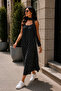 Polka Dot Maxi Dress with Rope Straps and Scarf - 3