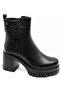 Eluza Genuine Leather Non-Slip Flat Sole Orthopedic Women's Boots Black - 3