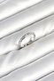 Brass Silver Color Zircon Stone Women's Ring