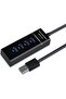موزع USB 3.0 عالي السرعة بأربعة منافذ - موزع USB متعدد المنافذ صغير الحجم لأجهزة الكمبيوتر المحمولة والمكتبية، أنيق وصغير الحجم - 4
