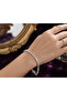 Silver Color Zircon Stone Shuttle Model Waterway Steel Bracelet - 3