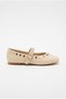 027-1155 Satin Sequin Buckle Detailed Comfortable Women's Ballerinas - 3