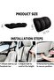 Car Lumbar Support Pillow, Memory Foam Back Cushion with Adjustable Straps, Black - 2