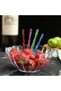Disposable Fruit Fork Picks 50 Pcs, Reusable Plastic Cocktail Picks, Multicolor Appetizer Forks for Fruit, Cheese, Snacks & Desserts, Mini Party Serving Picks for Buffet, Catering & Events - 2