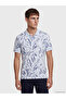 Esvab • Modern & Distinctive Devrik Roba Collar Embroidered Pique Men's T-Shirt