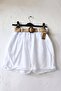 White Pocketed Pleated Belted Elastic Waist Double Leg Casual Linen Look Woven Shorts 50 63 - 2