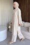 Chinese Buttoned Suit Y0157 - Stone - 3