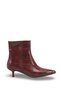 Celeste Rosa Women's Pointed Toe Heeled Boots 0012400 Claret Red Crocodile - 7