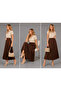 Standard Skirt with Pleats and Elastic Waist - 5