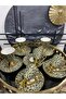 Khaki Leopard Pattern Footed Porcelain Cup Set - 5