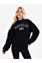 Women's 086 Printed Oversize 3 Yarn Crew Neck and Baggy Bottom Sweatpants Set - 4