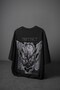 Erkek Siyah İnstinct Patch Nakışlı Oversize Tshirt