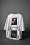 Men's White Gaze Reveals Velvet Patch Oversize Tshirt