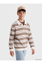 Esvab • Modern & Distinctive Devrik Roba Collar Striped Boys' Sweatshirt