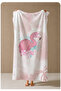 Pink Flamingo and Pastel Tropical Leaf Pattern 70X150 Beach Towel - Digital Printed Fade-Resistant Bath Towel - 4