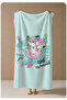 Mint Cute Mermaid Themed Patterned 70X150 Beach Towel - Digital Printed Bath Towel - 4