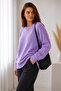 Lila Oversize Crew Neck Knitwear Women's Sweater - 2