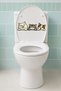 Toilet Sticker Three Cute Cats Enjoying, Grumbling, and Confused Fun Bathroom Sticker Set - 7