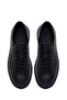 Men's Black Lace-Up Thick-Soled Leather Sneaker Wm740020Df - 4