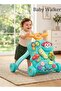 2 in 1 Baby Sit to Stand Learning Walker, Portable Educational Activity Table with Removable Play Panel for Toddlers