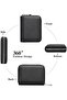 Women's zippered wallet genuine leather RFID slim compact. - 2