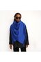 Women's silk scarf 210x70cm royal blue elegant soft winter. - 4
