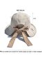 Women's sun hat beige 48-56cm bow brim mesh UV. - 2