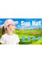 Kids' Ponytail Holder Cap - UPF 50+ Butterfly Pattern - 5