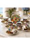 90 ml Turkish Coffee Cup Set Patterned Porcelain Coffee Cup with Gold Detail - 2