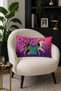 Fuchsia Ethnic Horse 2-Piece Throw Pillow Cover 35X55 cm