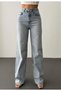 Women's Light Blue Tasli High Waist Stone Detailed Light Blue Wide Leg Jeans