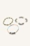 Women's Bead Detailed 3-Piece Bracelet Set I1609Axns - 2