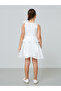 Girls Textured Frill Peplum Dress - 4