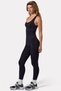 Seamless Sports Jumpsuit, Backless-Black - 5