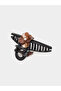 Brown Floral Pearl Embellished Hair Claw - 3