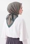Olinda Silk Scarf Herringbone Emerald - 2