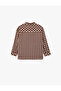 Pocketed Loose Fit Long Sleeve Classic Collar Plaid Shirt - 6