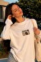 Women's Long Sleeve T-Shirt with Camera Print in White – Stretchy Fabric, Comfortable Fit, Crew Neck - 3