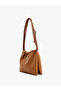 Faux Leather Drawstring Shoulder Bag with Buckle Detail and Adjustable Strap - 3