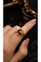 Agate Stone Fish Ring Copper Ring Women's Vintage Ring Authentic Natural Stone Ring - 4
