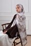 Antique Floral Patterned Soft Shawl Mink - 4