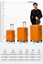 Monarch Expandable PC Medium Checked 24 Inch (20-25kg) Luggage, Hard Shell, Lightweight, Combination Lock, Suitcase - 5