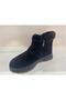 Genuine Leather Suede Inside Plush Lined Thick Sole Buckle Strap Zipper Boots Women's Shoes - 3