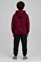 Boy's Hooded 100% Cotton 3-Thread Sweatshirt - 2