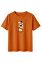 Women's Orange Beverly Hills Teddy Bear Printed T-Shirt 100% Cotton Comfortable Fit - 2