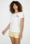 Women's Cotton Handcrafted Summer Embroidery Detailed Premium Design T-Shirt White - 3